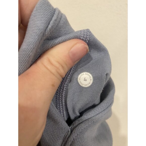 Lululemon Shorts Womens 4 Blue Scuba High Rise Fleece Drawstring Pockets Lounge - Picture 5 of 5